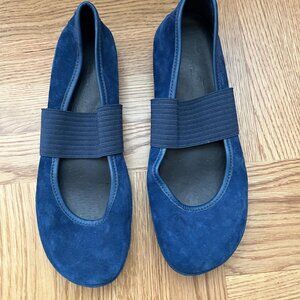 Camper Blue Suede Ballet Flats